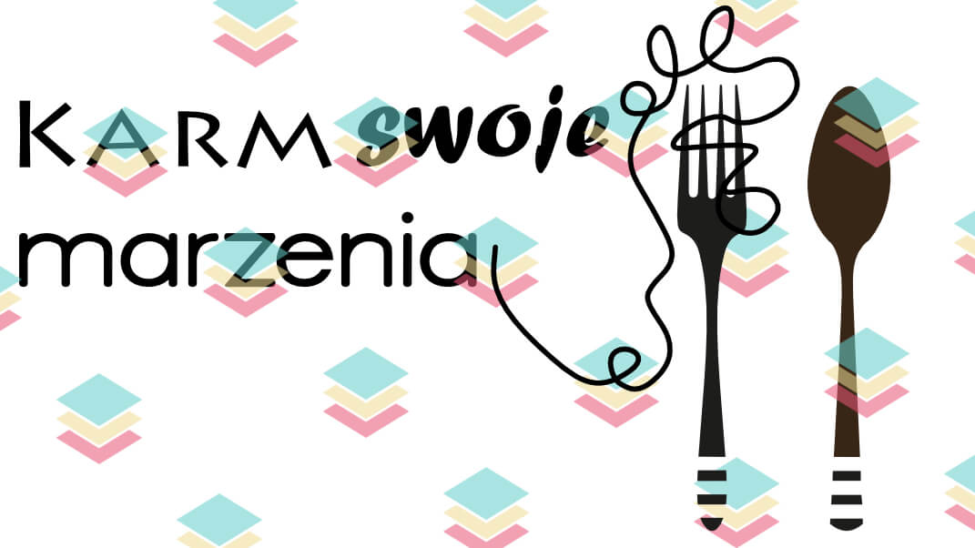 Widelec i łyżka z napisem karmsowe marzenia, powstałe poprzez wycinanie litrów.